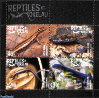 Tokelau Islands 2017 Reptiles Of Tokelau 4v M/s, Mint NH, Nature - Reptiles - Tokelau