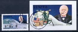 Staffa 1972 P# 33, Souvenir Sheet 6 Used - Churchill / Lunar Vehicle / Apollo 15 / Space - Emisiones Locales