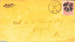 United States Of America 1861 Letter From Troy , Postal History - Cartas & Documentos