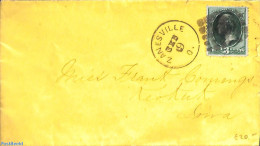 United States Of America 1870 Letter From Zanesville, Postal History - Cartas & Documentos