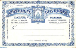 Honduras 1890 Reply Paid Postcard 3/3c, Unused Postal Stationary - Honduras