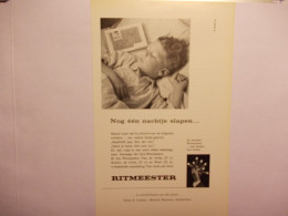 Reclame Advertentie Uit Oud Tijdschrift 1963 - Ritmeester - Amsterdam - Pubblicitari