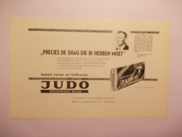 Reclame Advertentie Uit Oud Tijdschrift 1963 - Tussen Zwaar En Halfzwaar JUDO Driekwart Shag - Biggelaar Roosendaal - Pubblicitari