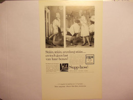 Reclame Advertentie Uit Oud Tijdschrift 1963 - Steunkous 100% Nylon - Zonder Rubber - Libelle Supp-hose - Pubblicitari