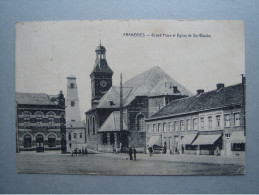 FRAMERIES - Grand Place Et Eglise De Ste Waudru - E. DESAIX - Frameries