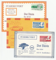 1969-70   3 Diff SVARSLOSEN Stamps COVERS Sweden Cover - Local Post Stamps
