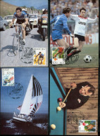 "BELGIEN" 1982, Mi. 2091-2094 "Sport" Auf 4 Maximumkarten (80136) - 1981-1990