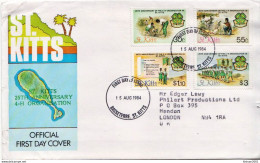 Postal History: St. Kitts Used FDC - Covers & Documents