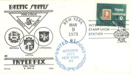 U.S.A.. -1973 -  SPECIAL STAMP COVER OF BALTIC STATES AT INTERPEX, NEW YORK. - Lettres & Documents