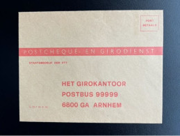 NETHERLANDS 19?? UNUSED ENVELOPE POSTCHEQUE- EN GIRODIENST NEDERLAND G 39 F AH E 92 - Covers & Documents