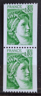 France 1977 N°1980 + N°1980a  **TB Cote 5€60 - Rollo De Sellos