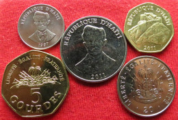 Haiti Set 5 20 50 Cent 1 5 Gourdes 1995 1997 2011 - Haiti