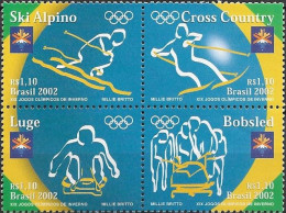 BRAZIL - BLOCK OF FOUR SALT LAKE CITY'2002 WINTER OLYMPIC GAMES 2002 - MNH - Invierno 2002: Salt Lake City