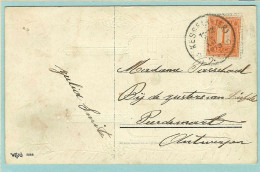 Postkaart Met Sterstempel KESSEL (LIER) - 1913 - Cachets à étoiles