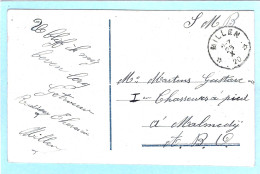 Postkaart Met Sterstempel MILLEN - 1920 - Sellos Con Estrellas