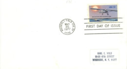 U.S.A.. -1977 -  FDC STAMP OF 50th ANNIVERSARY SOLO TRANSATIANTIC FLIGHT SENT TO N.Y. . - Covers & Documents