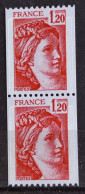 France 1977 N°1981B + N°1981Ba  **TB Cote 5€40 - Roulettes