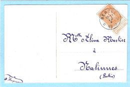 Postkaart Met Sterstempel BERZEE - 1913 - Sellos Con Estrellas