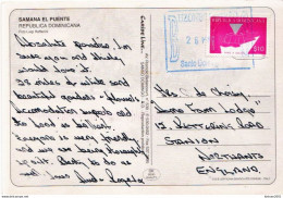 Postal History: Dominican Republic Stamp On Card - Cristoforo Colombo