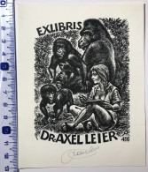 Exlibris Frank-Ivo Van Damme, 1999. Dian Fossey Gorille. Ex-libris Frank-Ivo Van Damme, 1999. Dian Fossey Gorilla - Ex-libris