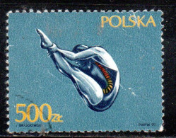 POLONIA POLAND POLSKA 1990 FIGURE SKATING 500z USED USATO OBLITERE' - Gebruikt