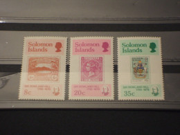 SOLOMON-SALOMONE - 1979 MORTE R. HILL 3 VALORI - NUOVO(++) - Solomon Islands (1978-...)