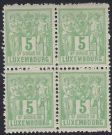Luxembourg - Luxemburg - Timbres -  1882   Allégories  1 Bloc à 4    MNH** - Blokken & Velletjes