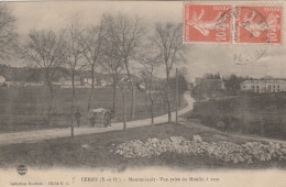 CERNY MONTMIRAULT VUE PRISE DU MOULIN A VENT 1921 - Autres & Non Classés