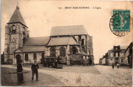 80 BRAY Sur Somme - L'église (pli Coin Gauche) - Bray Sur Somme