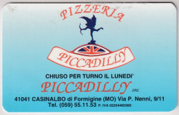 Calendarietto - Pizzeria - Piccadilly - Casinalbo Di Formigine - Modena - Anno 1997 - Petit Format : 1991-00