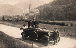 Bus - Car - Carte Photo - Autocar Véhicule Ancien - Lourdes 1922 - Autobús & Autocar