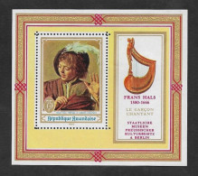 SD)1969 RWANDA  MUSIC, PAINTINGS FROM THE 15TH - 20TH CENTURIES, FRANS HALS THE BOY SINGER 1580-1666, SOUVENIR SHEET, MN - Autres & Non Classés