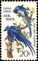 1967 USA John James Audubon 20c Air Mail Stamp Sc#c71 Famous Artist Painting Bird Magpie Tree - 3b. 1961-... Ungebraucht