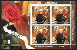 2022 - ARGENTINA - 150° DELLA NASCITA DI DON ORIONE - EMISSIONE CONGIUNTA CON S.M.O.M - ITALIA - VATICANO. MNH - Emissions Communes