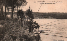 CPA - PONT-SCORFF - Bords De L'étang De Kersalo Un Jour De Concours De Pêche ... Edition Villard - Pont Scorff