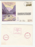 SIGNED NORWAY WWII Anniv  FLIGHT Cover STAVENGER To BERWICK To LERWICK SHETLAND Gb Aviation Stamps - Lettres & Documents
