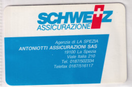 Calendarietto - Schweiz Assicurazione - Agenzia Di La Spezia - Anno 1991 - Petit Format : 1991-00