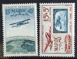 Maroc 1952 PA74 + PA84 **TB Cote 7€ - Aéreo