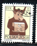 POLONIA POLAND POLSKA 1996 SIGNS OF THE ZODIAC TAURUS 20g USED USATO OBLITERE' - Used Stamps