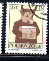 POLONIA POLAND POLSKA 1996 SIGNS OF THE ZODIAC TAURUS 20g USED USATO OBLITERE' - Gebraucht