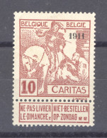 BE 0317  -  Belgique  :  COB 98  * - 1910-1911 Caritas