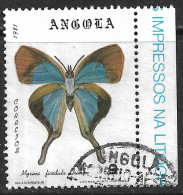 Angola – 1982 Butterflies 9. Kz Used Stamp - Angola