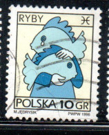 POLONIA POLAND POLSKA 1996 SIGNS OF THE ZODIAC PISCES 10g USED USATO OBLITERE' - Usati