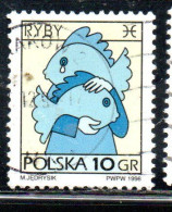 POLONIA POLAND POLSKA 1996 SIGNS OF THE ZODIAC PISCES 10g USED USATO OBLITERE' - Gebruikt