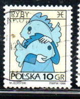 POLONIA POLAND POLSKA 1996 SIGNS OF THE ZODIAC PISCES 10g USED USATO OBLITERE' - Usati