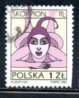 POLONIA POLAND POLSKA 1996 SIGNS OF THE ZODIAC SCORPIO 1z USED USATO OBLITERE' - Usados