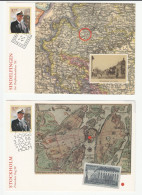 MAPS 2 Diff  NORWAY EXHIBITION Cards Cover Stamps Map Postcard - Storia Postale