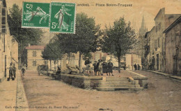 Peyrehorade * Place Noton Truquez * Enfants Villageois * Cpa Toilée Colorisée - Peyrehorade