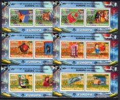 Mozambico 2006, 50th Europa Stamps, Trains, Concorde, Fishes, Cars, Clown, 12val In 6BF - Mozambique
