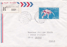 CONGO -1974--Lettre Recommandée MADINGOU  Pour CHATOU -78 (France) Timbre J.O Munich 72 Seul Sur Lettre.....cachet - Other & Unclassified